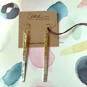 NWT Lena Bernard gold and silver earrings